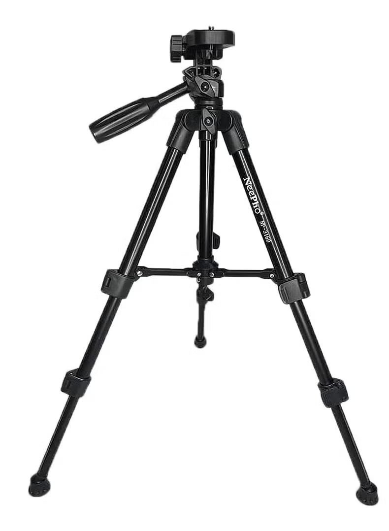 ني فو حامل ثلاثي احترافي NP-3180 عالي الجودة HP/Camera ABS+PC DSLR Universal ممتد حتى 1360 مم مطوي حتى 500 مم لوحة تحرير سريعة مع برغي 1/4 بوصة - Image 4